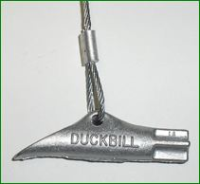 DUCKBILL DB-40 ANCHORS WITH 3/32" CABLE - ONE DOZEN