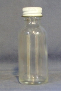 1 OZ. GLASS LURE BOTTLES WITH CAPS / NARROW