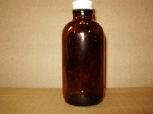 4 OZ. AMBER LURE BOTTLE WITH CAP